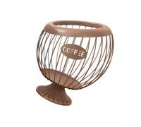 Aprilsunnyzone Elegante cesta de hierro con influencia nórdica para almacenar aperitivos, frutas, dulces, juguetes y cápsulas de café en interiores (C)