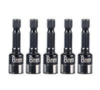 Aprilsunnyzone Enchufe hexagonal no magnético de 8 mm con retención de bola de acero para una captura segura de sujetadores y transferencia de par efectiva en reparación automotriz y de maquinaria (C)