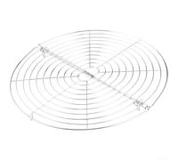 Aprilsunnyzone Estante plegable de enfriamiento de la torta de la parrilla redonda de la parrilla del Bbq de la malla de la bandeja