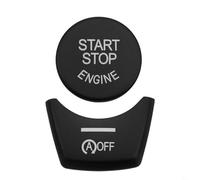 Aprilsunnyzone Freno de mano de coche Auto H Start Stop botón botón cubierta calcomanía para BMW 5 6 7, decoración de coche interruptor de freno de mano, fácil instalación (botón de inicio)