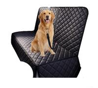 Aprilsunnyzone Funda acolchada antideslizante para asiento de coche, para SUV, camión, Hatchback, furgoneta, protector contra arañazos y derrames (negro grueso + cuerda)