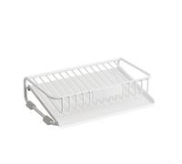 Aprilsunnyzone Jabonera de acero al carbono con sistema integrado de drenaje y base estable para uso en encimera de baño o cocina