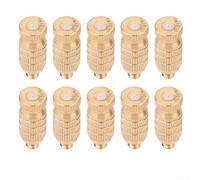 Aprilsunnyzone Juego de 10 cabezales de pulverización de latón con sello a prueba de fugas para refrigeración al aire libre y usos agrícolas (0,1 mm)