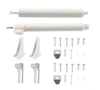 Aprilsunnyzone Juego de cierrapuertas neumático doble resistente velocidad ajustable blanco para puertas de seguridad de pantalla, fácil instalación, funcionamiento silencioso suave para