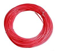 Aprilsunnyzone Línea de vuelo flotante de peso hacia adelante, 30 m, 5 F, 8 F, con conector frontal sin costuras para una formación de bucle consistente (8F rojo)