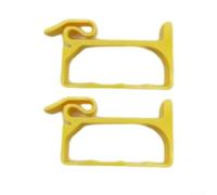Aprilsunnyzone Mango de cubo de palomitas de maíz manos libres para noches de cine, teatro, uso doméstico, diseño de agarre ergonómico compatible con cubos de palomitas estándar (amarillo)