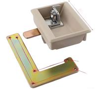 Aprilsunnyzone Manija plástica del gabinete del ABS con el gancho de la aleación del cinc para el montaje de la puerta del lado izquierdo encendido para los marcos del gabinete del metal y de madera