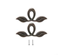 Aprilsunnyzone Manijas únicas de aleación de zinc con diseño de hoja para gabinete y puerta que mejoran el atractivo estético (B-Bronce)