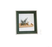 Aprilsunnyzone Marco de fotos cuadrado de estilo nórdico con protección de vidrio orgánico y construcción de tablero de densidad, adecuado para exhibición flexible en áreas de estar (17,8 x 17,8 cm)