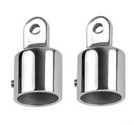 Aprilsunnyzone Marine 316 - Tapa superior de acero inoxidable 316 para marco superior Bimini, 22 mm, 25 mm, accesorios de cabina de cubierta de barco plateado (25 mm)