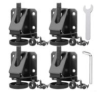 Aprilsunnyzone Niveladores de patas ajustables resistentes para muebles, 4 patas de nivelación de gabinete con tuercas de bloqueo y tornillos para un soporte seguro de muebles (negro)