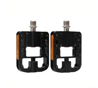 Aprilsunnyzone Pedales de bicicleta plegables con diseño de triple rodamiento, cuerpo de aleación mecanizado CNC y agarre de doble cara de 16 tacos para bicicletas plegables compatibles con Brompton