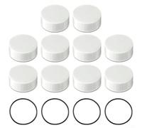 Aprilsunnyzone Piezas de repuesto de plástico PP para sistemas de fuente de aves de corral 10 4 anillos O se adapta a PPF3 PPF5 PPF7 Farm Tuff 3 5 7 unidades de galones (blanco)