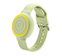 Aprilsunnyzone Pulsera de silicona impermeable para AirTag que apoya el uso cómodo a largo plazo por niños mayores (verde claro)