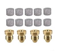 Aprilsunnyzone Pulverizador de espuma para lavado de coches con 4 boquillas de latón y 10 mallas de espuma para una entrega eficiente de detergente