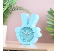 Aprilsunnyzone Reloj despertador diseñado como un dedo humano con segundo movimiento de salto y pitido distintivo para despertar en el dormitorio (azul nube)