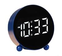 Aprilsunnyzone Reloj despertador LED digital con soporte de alarma dual Pantalla LED grande Control de brillo y retención de memoria después de la pérdida de energía (azul)