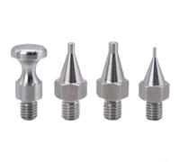 Aprilsunnyzone Sistema de herramientas de corrección de abolladuras de coche de acero inoxidable con 4 puntas intercambiables para caja fuerte para trabajos de reparación de paneles de carrocería
