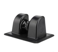 Aprilsunnyzone Sistema de rodillos de guía de anclaje de PVC de grado marino con rueda de ranura en V para barco inflable para kayak, canoa, barco de pesca, color negro