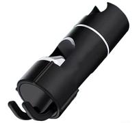 Aprilsunnyzone Soporte de ducha ABS con gancho deslizante y giratorio con ajuste de altura, se adapta a tubos de ducha redondos de 18 a 25 mm, proporciona un agarre seguro sin necesidad de taladrar (3