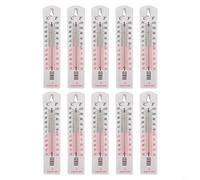 Aprilsunnyzone Termómetro de pared para casa, oficina, jardín, uso interior y exterior con indicador de alta precisión y pantalla de unidad de temperatura dual (10 piezas)