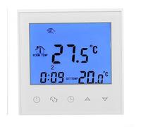 Aprilsunnyzone Termostato de calefacción eléctrico programable digital 16A con LCD retroiluminado grande y pantalla de temperatura dual para un control preciso (blanco)