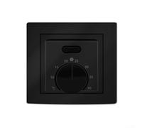 Aprilsunnyzone Termostato eficiente de 230 V para suelo de sala de calor, control manual de temperatura de 16 A con sensor externo para un rendimiento óptimo de calefacción (negro)