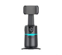 Aprilsunnyzone Trípode de seguimiento facial para teléfono con control de gestos de rotación de 360 grados para transmisión de grabación de video (negro)