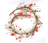 Aprilsunnyzone Vid artificial decorativa del tulipán con el corazón y acentos de la baya para el uso interior y del acontecimiento