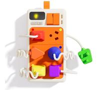 Aprilwolf - 9 unidades de enchufe sensorial para niños pequeños de 2 a 3, tira de alimentación Montessori juguetes para más de 18 meses, tabla ocupada con luz y sonidos, juguetes de viaje de avión de