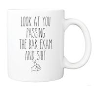 Aprobar El Examen De Abogacía Graduación En Derecho Tazas De Cerámica Con Asa Tazas De Desayuno Único Taza De Café Para Té Bebidas Frías Y Calientes Oficina 330Ml