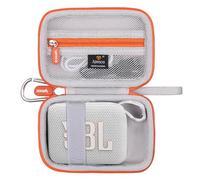 Aproca Funda de almacenamiento portátil blanca para altavoz Bluetooth JBL Go 4 / Go 3, ultraportátil, impermeable y a prueba de polvo
