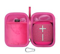 Aproca Funda rígida de almacenamiento portátil rosa para Ultimate Ears WONDERBOOM 4 / WONDERBOOM 3, altavoz Bluetooth portátil impermeable y accesorios