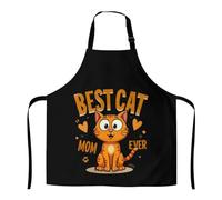 Apron La Mejor Madre De Gatos De La Historia: Un Lindo Gato Naranja Ajustable Mandiles Con 2 Bolsillos Delantal De Cocina Para Casa Cocinar Jardinería