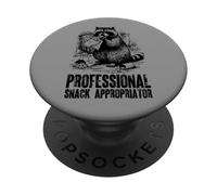 Apropiador Profesional de bocadillos Amante de los Animales Mapache PopSockets PopGrip Adhesivo