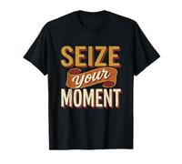 Aprovecha tu Momento Tipografía Motivacional Retro Camiseta