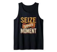 Aprovecha tu Momento Tipografía Motivacional Retro Camiseta sin Mangas