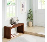 APRTAT Banco de comedor de bambú para interiores, banco largo para zapatos, bancos de madera modernos para exteriores, banco de bambú de 35 pulgadas para sala de estar, pasillo, dormitorio, baño