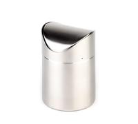 APS Germany – Cubo de mesa 00027, acero inoxidable Ø10 cm H13 cm, tapa abatible, cierre bayoneta