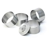 APS 00110 Anillos de espuma, 5er Set Ø 6 cm, H: 4.5cm, de acero inoxidable, de raso, sin costura, 4 anillos y 1 compresor