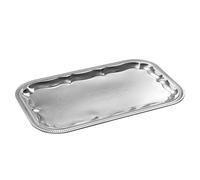 APS 00394 GN 1/1 - Plato para fiesta (53 x 32,5 cm, metal niquelado y cromado brillante, superficie interior cincelada, borde enrollado)