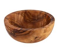 APS 1024 Juego de 4 cuencos Olive de madera de olivo de 6 cm de diámetro, altura: 2 cm (cada pieza es única. El color y las vetas pueden variar)