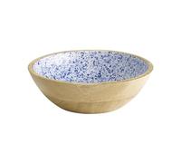 APS 1051 - Cuenco de madera de mango, revestimiento de resina epoxi en el interior, diámetro de 24 cm, 1,1 litros, frutero, ensaladera, cuenco