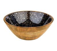 APS 1056 - Cuenco de madera de mango, revestimiento de resina epoxi interior, diámetro 30 cm, 3 litros, frutero, ensaladera, cuenco