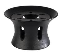APS 10994 Asia - Calientaplatos (Tapa extraíble, diámetro 13 cm, Altura 7,5 cm, Hierro Fundido), Color Negro