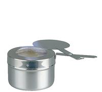 Recipiente de pasta de combustible APS, con cierre de bayoneta, soporte de quemador de acero inoxidable, diámetro Ø 9 cm, altura 6 cm