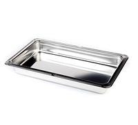 APS 12065 contenedor / tazón -ProfiLine-, GN 1/2 - 32,5 x 26,5 cm, altura 6,5 cm, 3,3 litros, de acero inoxidable 18/10, apilables, con el apilamiento de leva, VE 5