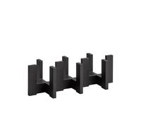 APS 14123 Soporte de 3 niveles para jarras de cristal, 41 x 16 cm, alto: 12 cm, madera de roble, negro, VALO-, no apto para lavavajillas, se puede limpiar con un paño húmedo