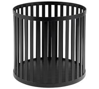 APS 15337 Cesta Plus, cesta de almacenamiento, acero inoxidable, negro, Ø 21 cm, altura 20 cm