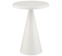 APS 17110 Cone - Lámpara de Mesa con batería, Incluye estación de Carga, Cable de Carga USB y Mando a Distancia, Altura 18 cm, Color Blanco